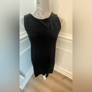 Boutique Womens Black Velvet Dress Sleeveless Size M